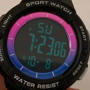 FMD women digital sport watch 40mm case black color water resistant running thumbnail 2