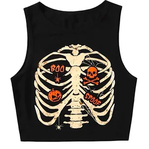 Halloween Cropped Tank Top• Small•SHEIN• Cotton• thumbnail 1