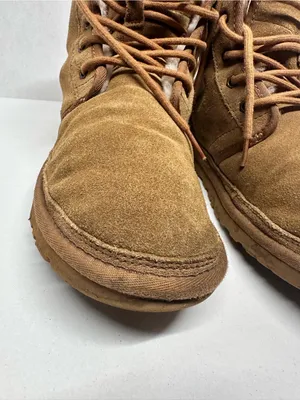 UGG Neumel Hi lace up Winter boots Sz: M8 W9.5 chestnut suede shearling lining. thumbnail 3