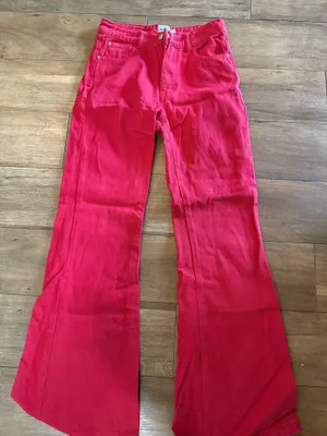 Princess Polly Boot-Cut Red Jeans thumbnail 1