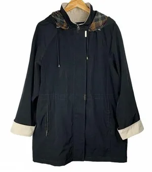 Braefair Black Tan and Plaid Jacket Coat Size L thumbnail 1