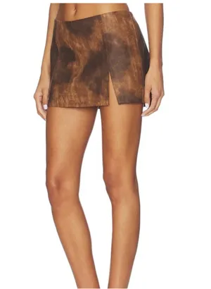 Revolve brown mini skort new with tags! Size XS thumbnail 2