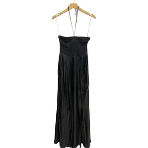 Lulus Certainly Poised Black Lace Halter Bustier Maxi Dress size Small NWT thumbnail 5
