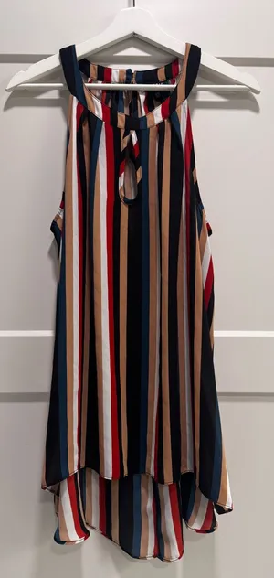 Torrid Stipe Sleeveless Blouse thumbnail 1