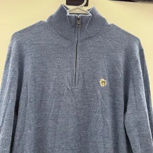 Ted Baker Tooting 1/4 Zip Sweater 100% Merino Wool Pullover Sz 4‎ Preppy Comfy thumbnail 2