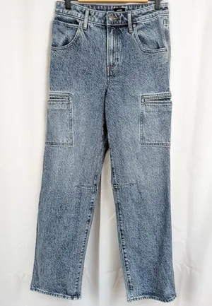 Ladies' Express High Waisted Cargo Jeans 4 thumbnail 1