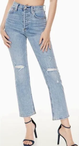Denim Forum Aritzia Arlo High Rise Straight Jeans Size 26 thumbnail 1