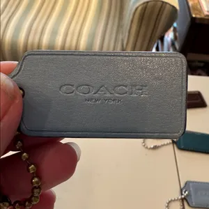 Coach Blue Leather Hangtag thumbnail 2