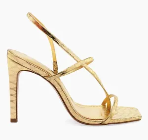 SCHUTZ Women's Heloise High Square Toe High Heel Sandal, size 9.5 thumbnail 2