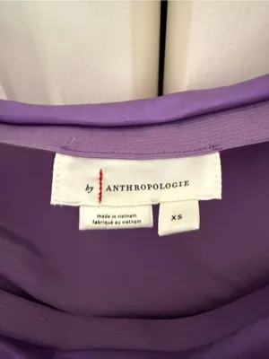 NWT Anthropologie Shine Tube Top in Lilac Purple Lavender Satin Strapless XS thumbnail 7