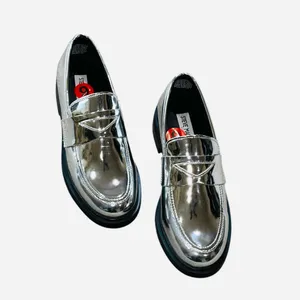 NEW Silver Leif Loafers Silver Slip On Comfort Shoe thumbnail 4
