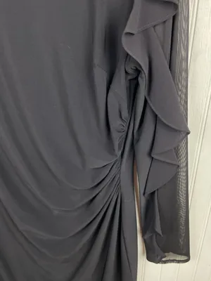 Lauren Ralph Lauren Georgette Ruffle Long-Sleeve Sheath Cocktail Dress Size 16 thumbnail 8