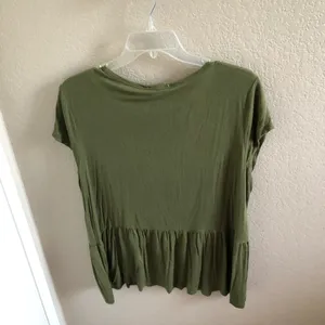 Green Knit Blouse Size L thumbnail 4