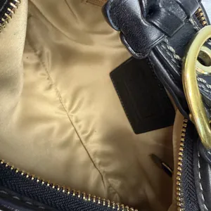 y2k COACH 2007 Black Brown Jacquard Hobo Signature Shoulder Bag thumbnail 8