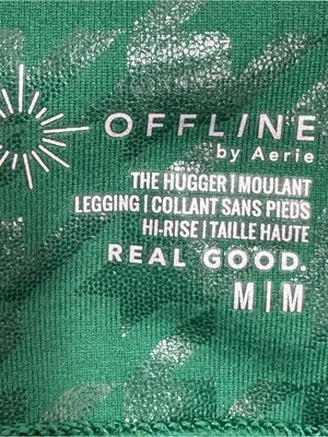 Offline Aerie Houndstooth Hugger High‎ Waisted Ankle Leggings Green Medium thumbnail 10