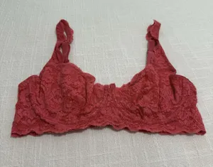 Cosabella Prettie Bra Coral Pink Lace Sz 32D Underwire Unlined Made In Italy thumbnail 1