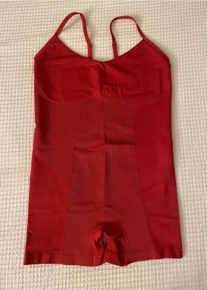 Colsie Red Shapewear Bodysuit Size L thumbnail 1