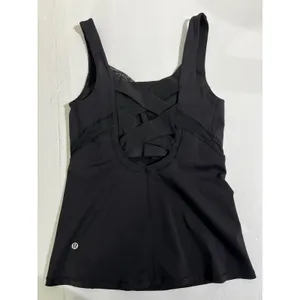 Lululemon Athletica Black Crisscross Back Tank Top Size 6 thumbnail 7