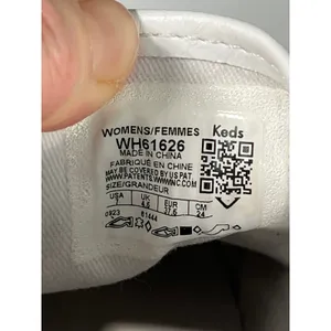 Keds‎ White Platform Sneakers Women's Size 7 Pink Satin Ribbon Laces thumbnail 6