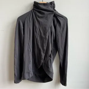 Lululemon Rulu Rally Wrap Long Sleeve Jacket Top Size 4 Black thumbnail 6