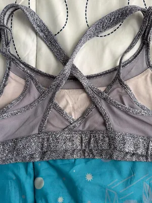 Lululemon Gray Heather Cross-Back Sports Bralette size 10 thumbnail 2
