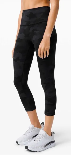 Lululemon Wunder Train High Rise Crop 21 Heritage 365 Camo Deep Coal Multi Sz‎ 4 thumbnail 1