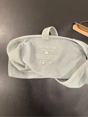 Set Active Blue Ribbed Top thumbnail 4