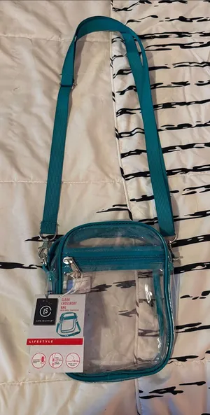 Clear Teal Crossbody Bag thumbnail 1