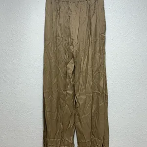 Wide Leg Linen Pants Tan Size XL thumbnail 2