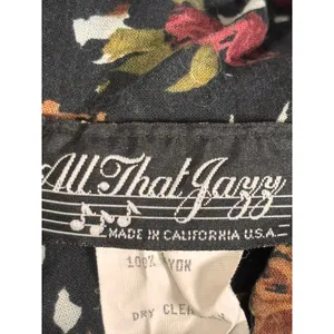 Vintage All That Jazz Dark Floral Rayon Cropped Jumpsuit 90s Grunge Romantic thumbnail 8