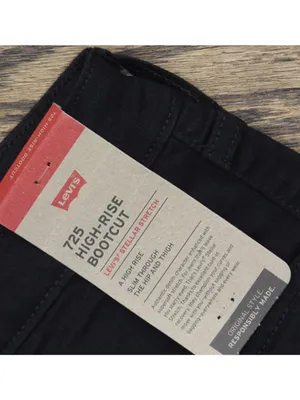 NWT Levi's 725 High Rise Stretch Bootcut Jeans 92911670 Soft Black 34 thumbnail 9