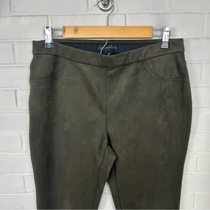 Joan Vass New York Faux Suede Pull On Skinny Pants Size M thumbnail 4