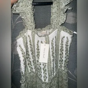 Sim & Sam Jumpsuit Medium Floral Smocked Forest Fairy Boho Cottagecore Sim & Sam thumbnail 2