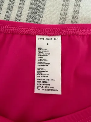 Good American Always Fit Good Waist Bikini Bottom Ballerina Pink Size Large thumbnail 4