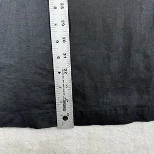 Quince 100% European Linen Maxi Skirt Black Side Slit Pockets Small MIVN004 thumbnail 4