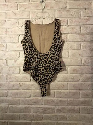 Zara Leopard Print Sleeveless Tank Bodysuit Size M thumbnail 2