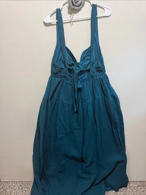 Listicle Teal-Green Midi Dress with Wide Straps thumbnail 5