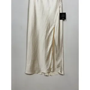 Lulus Exceptional Status Midi Dress Womens Medium Cream Halter Backless Slip NWT thumbnail 7