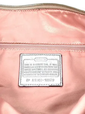 Coach Poppy Metallic Signature C Sateen Glam Y2K Large Hobo Shoulder Tote thumbnail 5