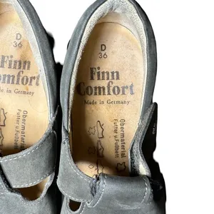 Finn Comfort Women's Soft Tofino T-Strap Shoe Tundra Nubuck Leather Clog EU 36 thumbnail 4