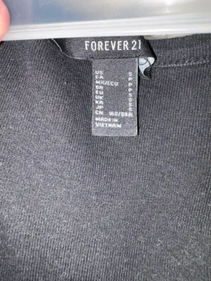 Forever 21 Black Cropped Long Sleeve Small thumbnail 3