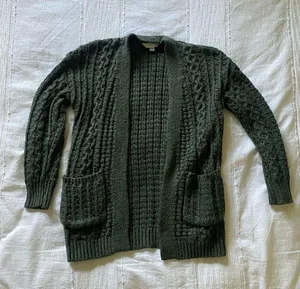 Time And Tru knit cardigan green thumbnail 1