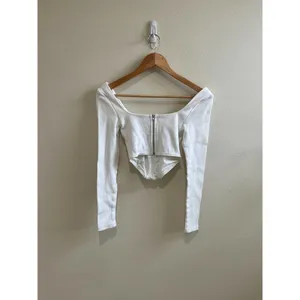 Corset Bone Ribbed Crop Top Size US 2 thumbnail 3