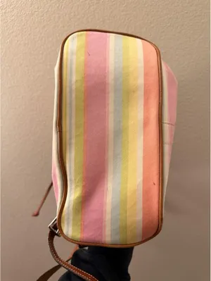 Vintage Coach Hamptons Watercolor Stripe Drawstring Backpack 2009 thumbnail 3