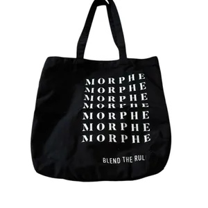 New Morphe‎ Black Canvas Tote thumbnail 5