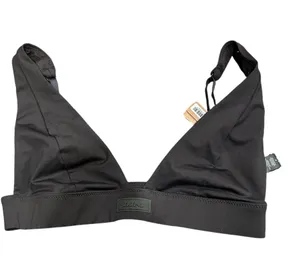 SKIMS Signature Swim plunge Bikini Top Size S Onyx NWT SOLD OUT thumbnail 4