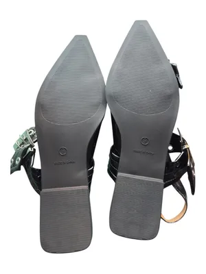 Buckle Slingback Ballet Flats Women Size 9 Wide Welt Strappy Ballerina Shoes thumbnail 4