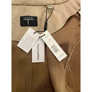NWT Tahari Faux Suede Trench Coat Taupe Belted XL Long Duster Jacket Capsule thumbnail 5