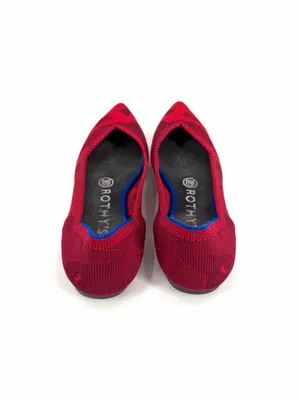 ROTHY’S Red Camo Knit Point Toe Slip On Limited Edition Ballet Flat Casual Shoes thumbnail 4