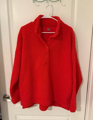 Aerie Sherpa Pullover Oversized thumbnail 1